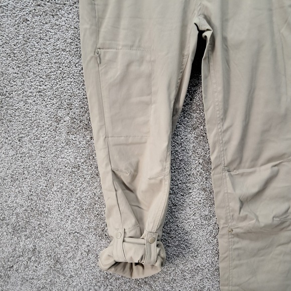 Prana Halle Hiking Pants Womens 0 Regular Tan Khaki Roll Up Cargo Zion Fabric - Picture 2 of 13